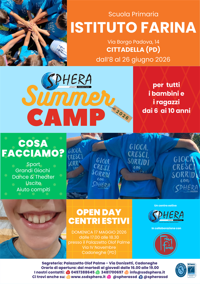 SPHERA SUMMER CAMP - dai 6 ai 10 anni
