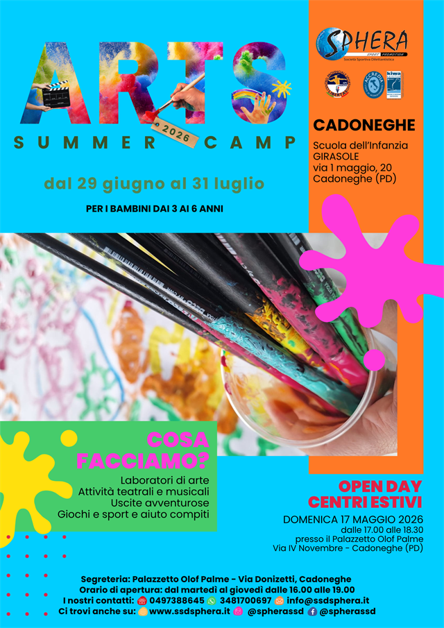 ARTS KIDS SUMMER CAMP - dai 3 ai 6 anni