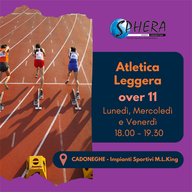 Atletica leggera dagli 11 anni