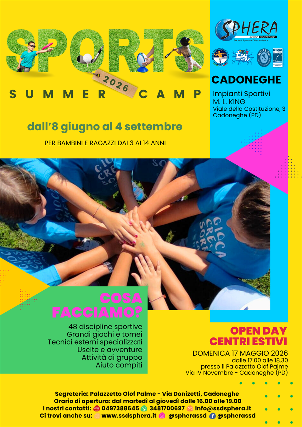 SPORT SUMMER CAMP - dai 6 ai 14 anni