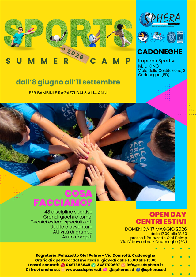 SPORT SUMMER CAMP - dai 6 ai 14 anni