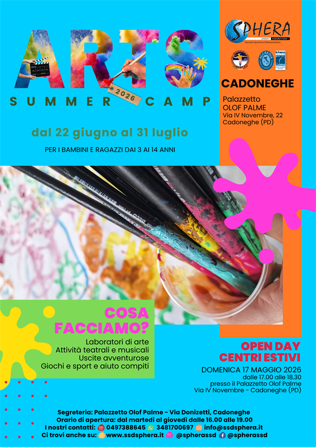 ARTS SUMMER CAMP - dai 6 ai 14 anni